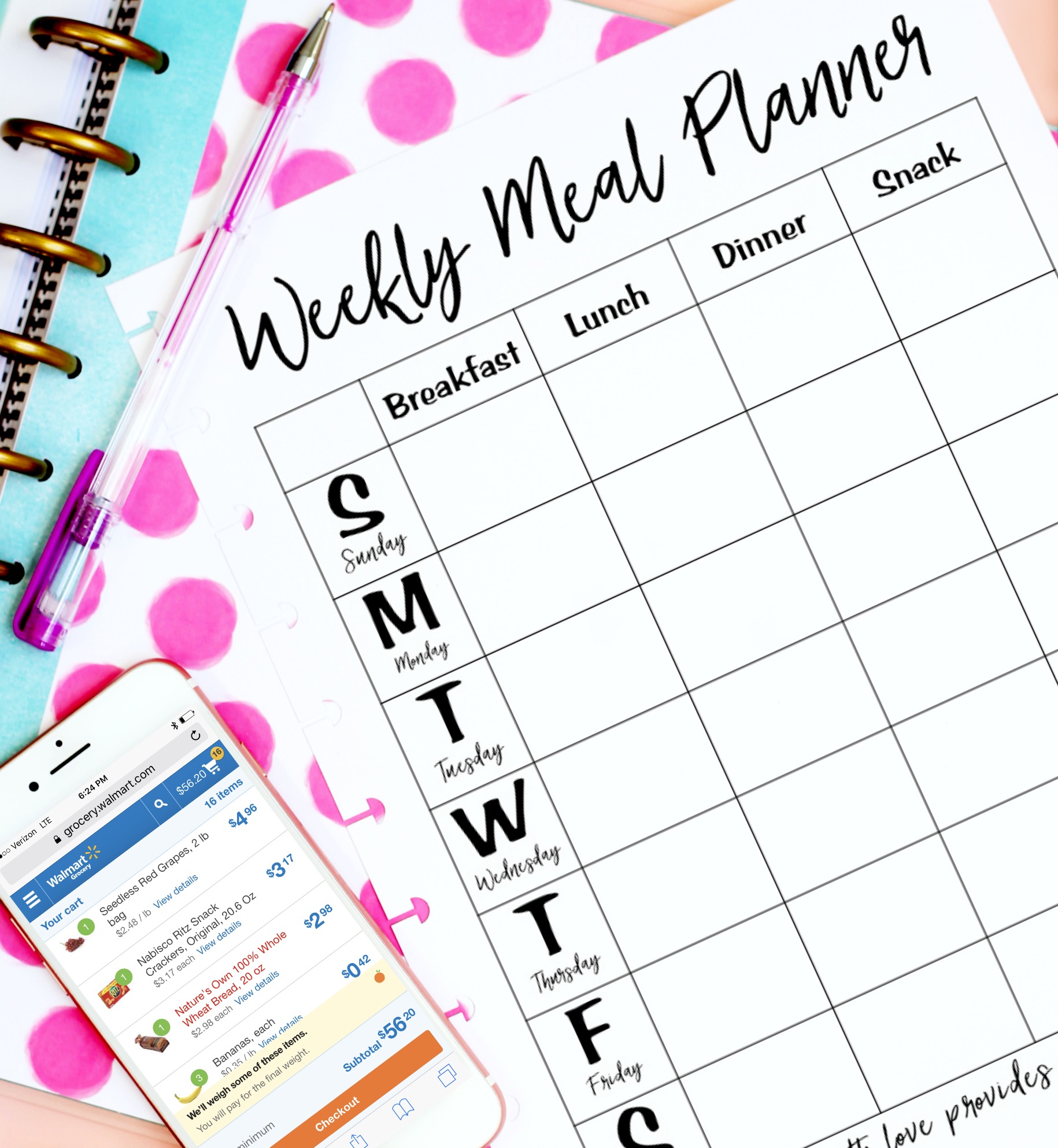 Tips for Shopping with a Toddler {with Weekly and Monthly Meal Planners – Free Printables}