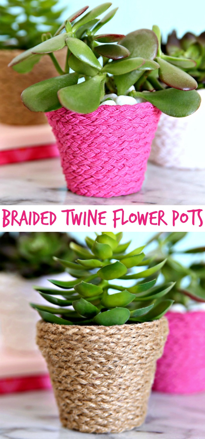 Braided Twine Flower Pots