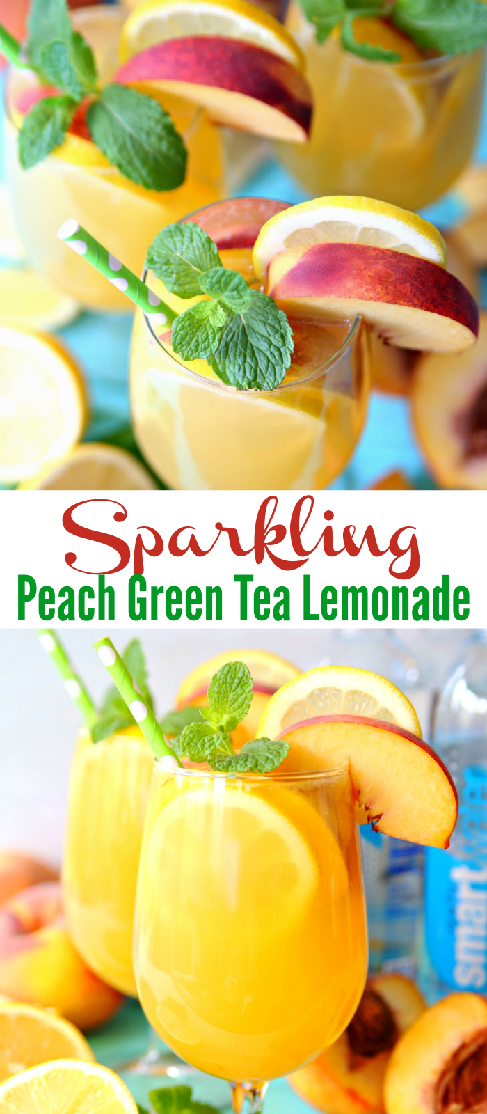 Sparkling Peach Green Tea Lemonade Recipe