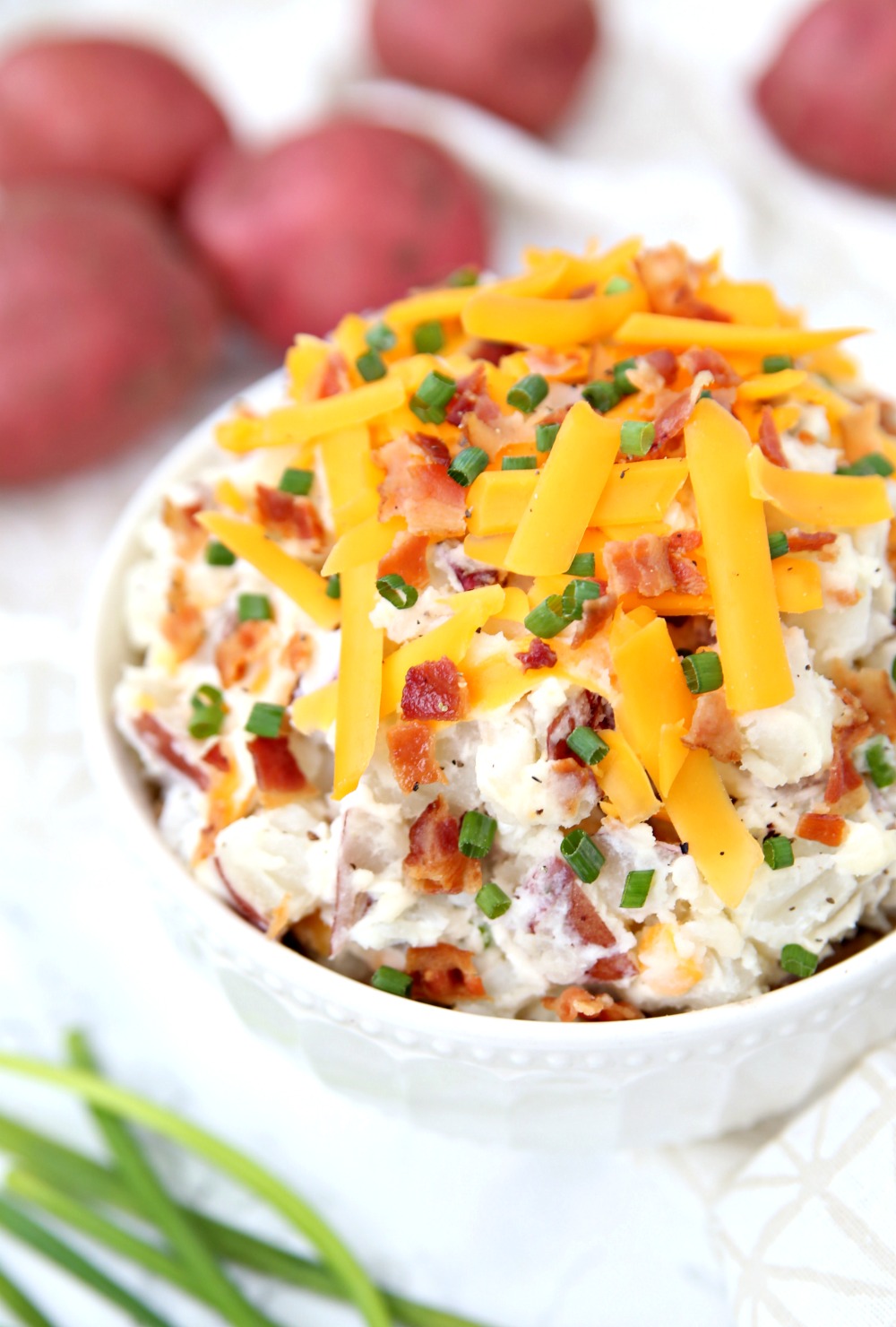 Loaded Baked Potato Salad Recipe A delicious side dish perfect for parties and cookouts.