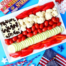 4th of July Vegetable Tray Patriotic Veggie Tray
