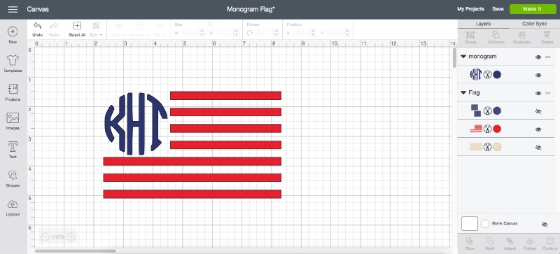 American Flag Monogram