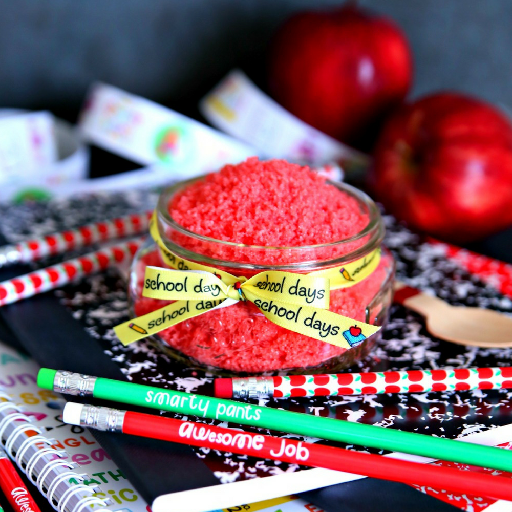 Homemade Apple Sugar Scrub {A Fun Teacher Gift Idea}