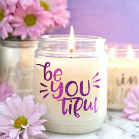 BeYOUtiful SVG cut file for candles