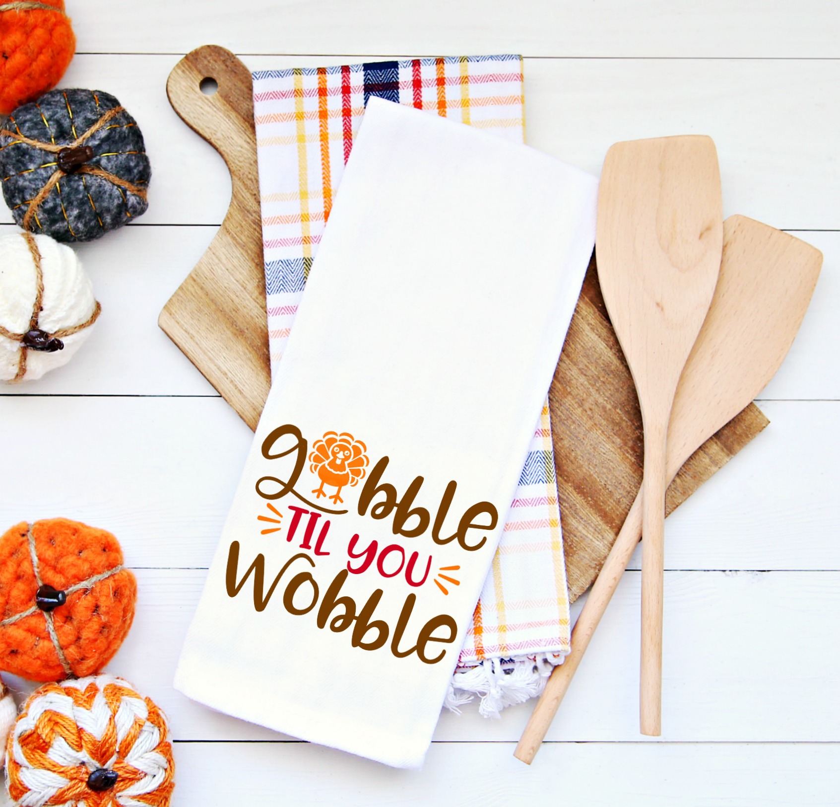 Thanksgiving SVG Cut File – Gobble Til You Wobble