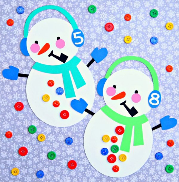 Snowman Counting Activity for Toddlers - Kara Creates