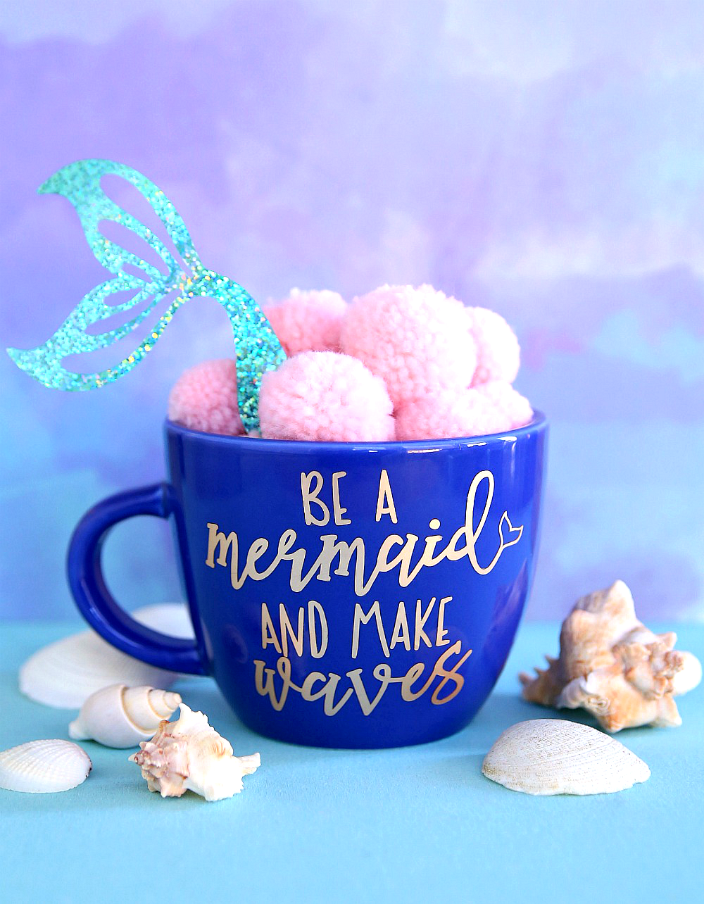 Be a mermaid and Make Waves mug using free cut file