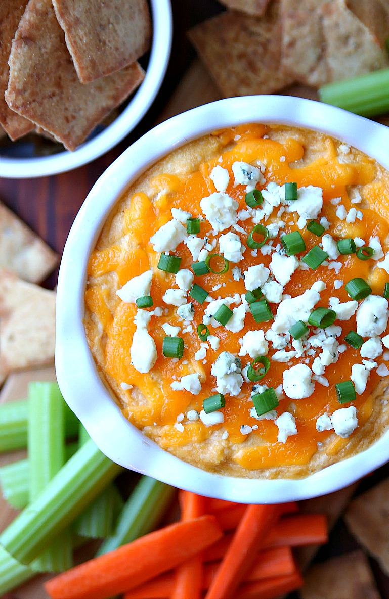 Turn your favorite appetizer into a lighter version with this delicious Baked Buffalo Chicken Dip recipe.
