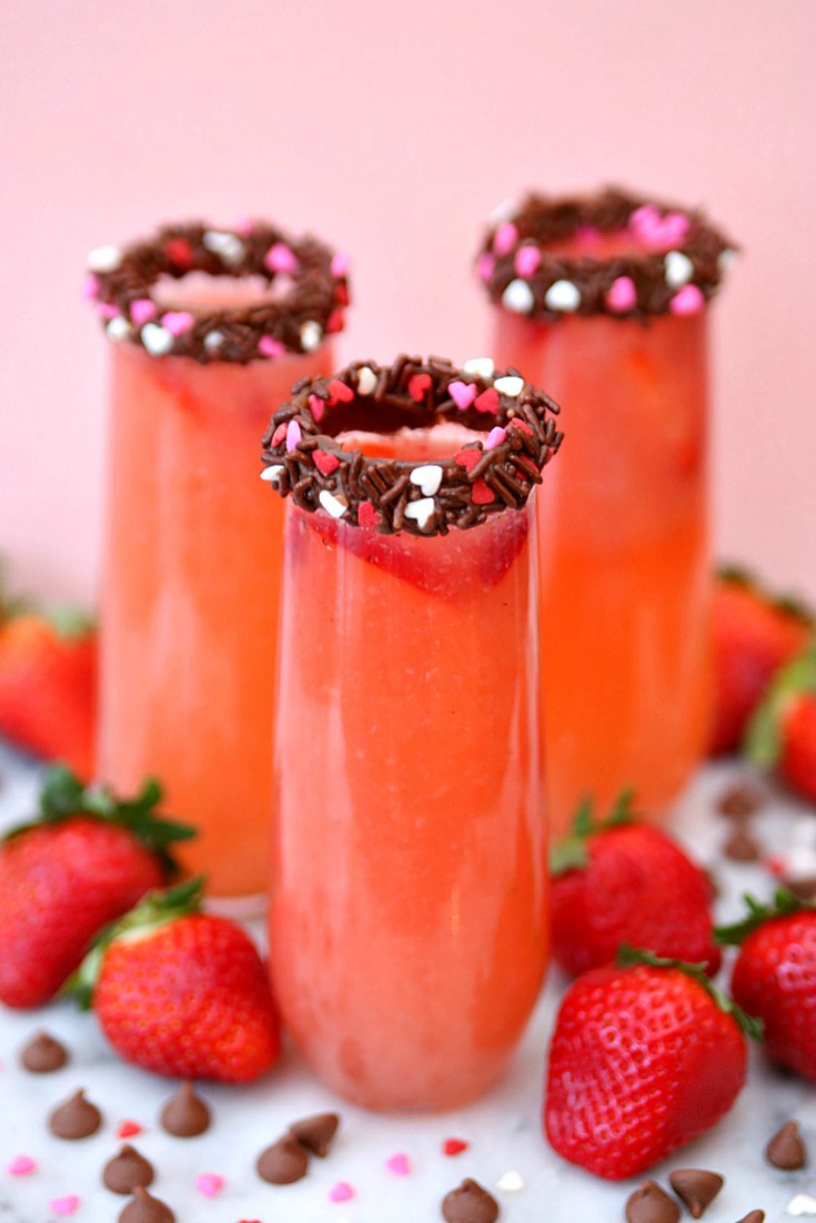 Chocolate Covered Strawberry Champagne Cocktail Recipe