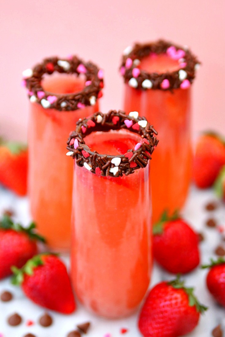 Chocolate Covered Strawberry Champagne Cocktail Recipe