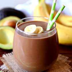 This creamy Avocado Chocolate Peanut Butter Smoothie recipe tastes just like a delicious milkshake. You won't even realize that it's actually a healthy smoothie.