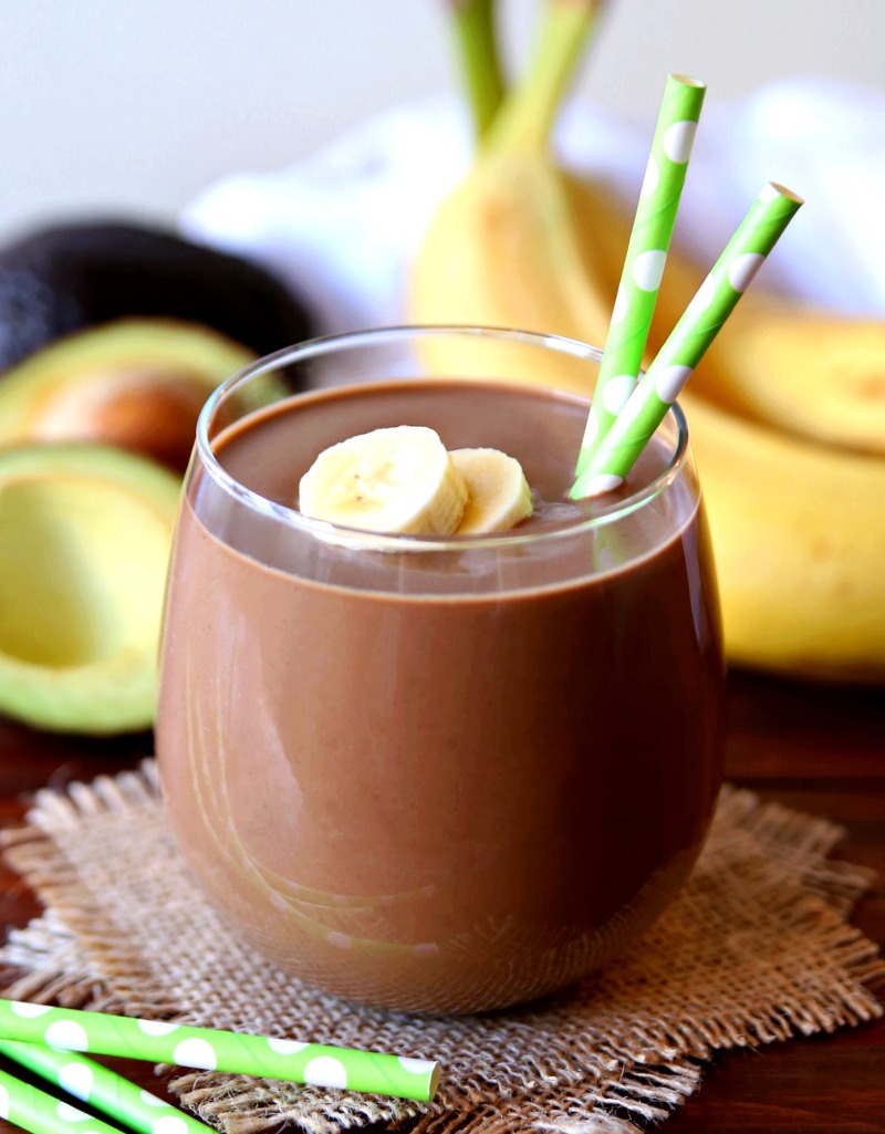 This creamy Avocado Chocolate Peanut Butter Smoothie recipe tastes just like a delicious milkshake. You won't even realize that it's actually a healthy smoothie.