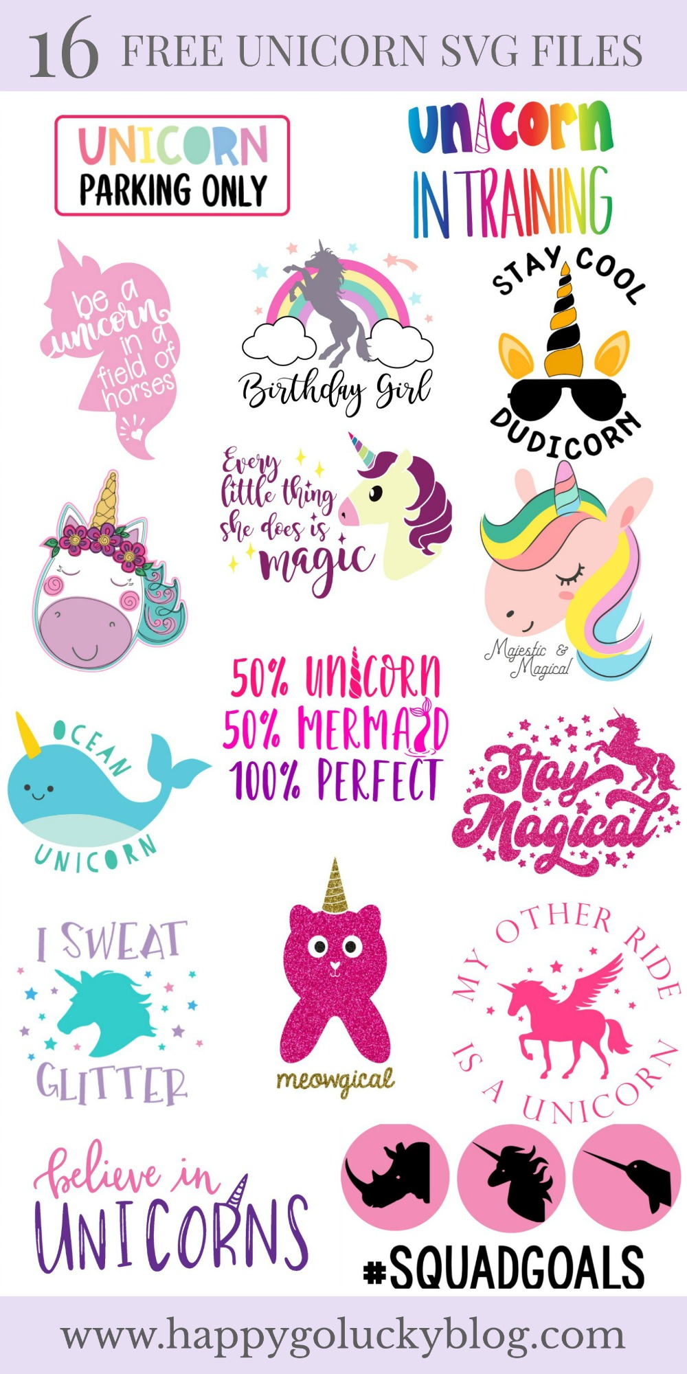 16 Free Unicorn SVG Files