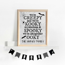Addams Family Printable in Frame