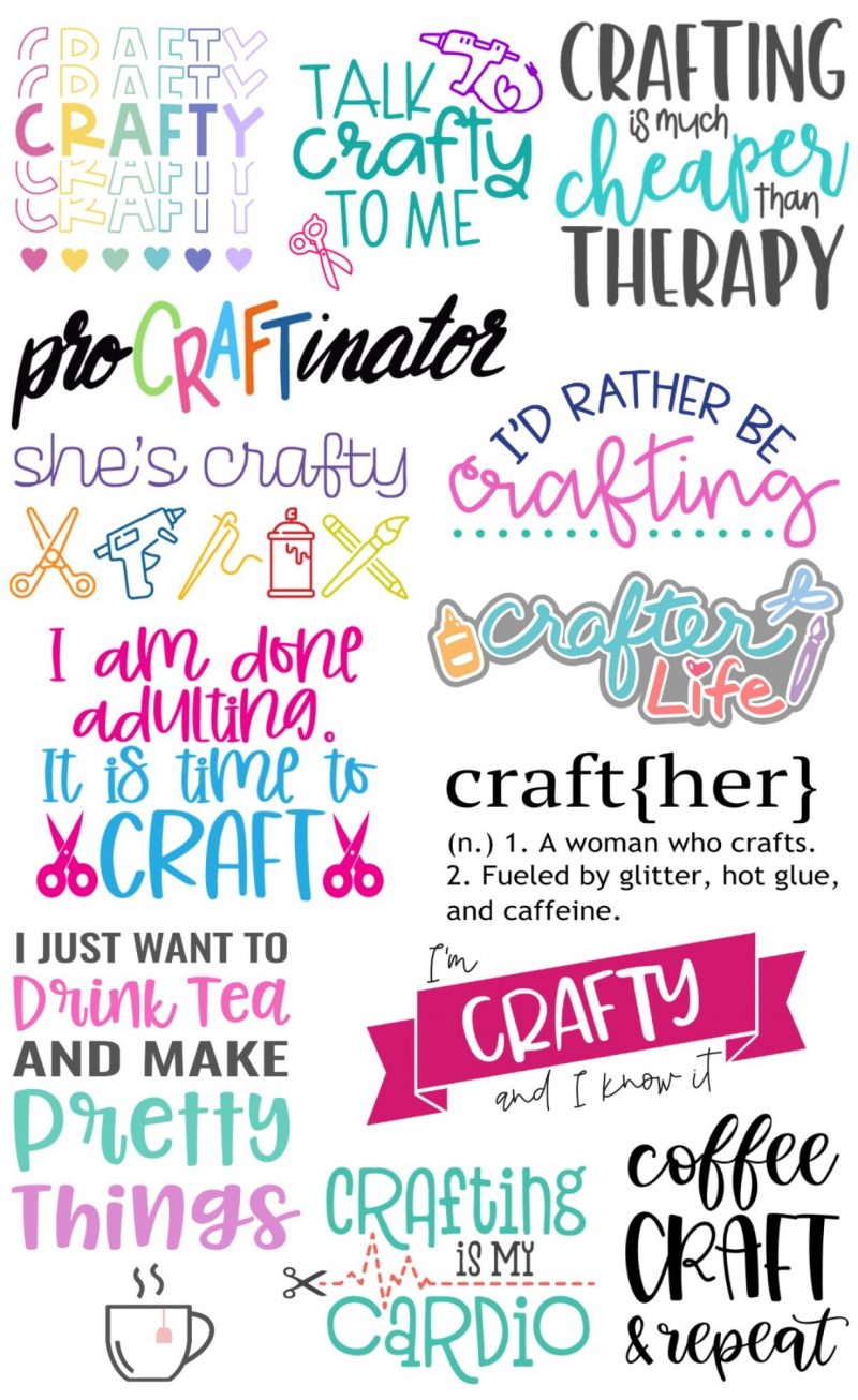 Knitting Cute Crafting Funny Crafter Quotes Seamstress Talk Crafty To Me Sewing svg eps dxf png Files for Cutting Machines Cameo Cricut