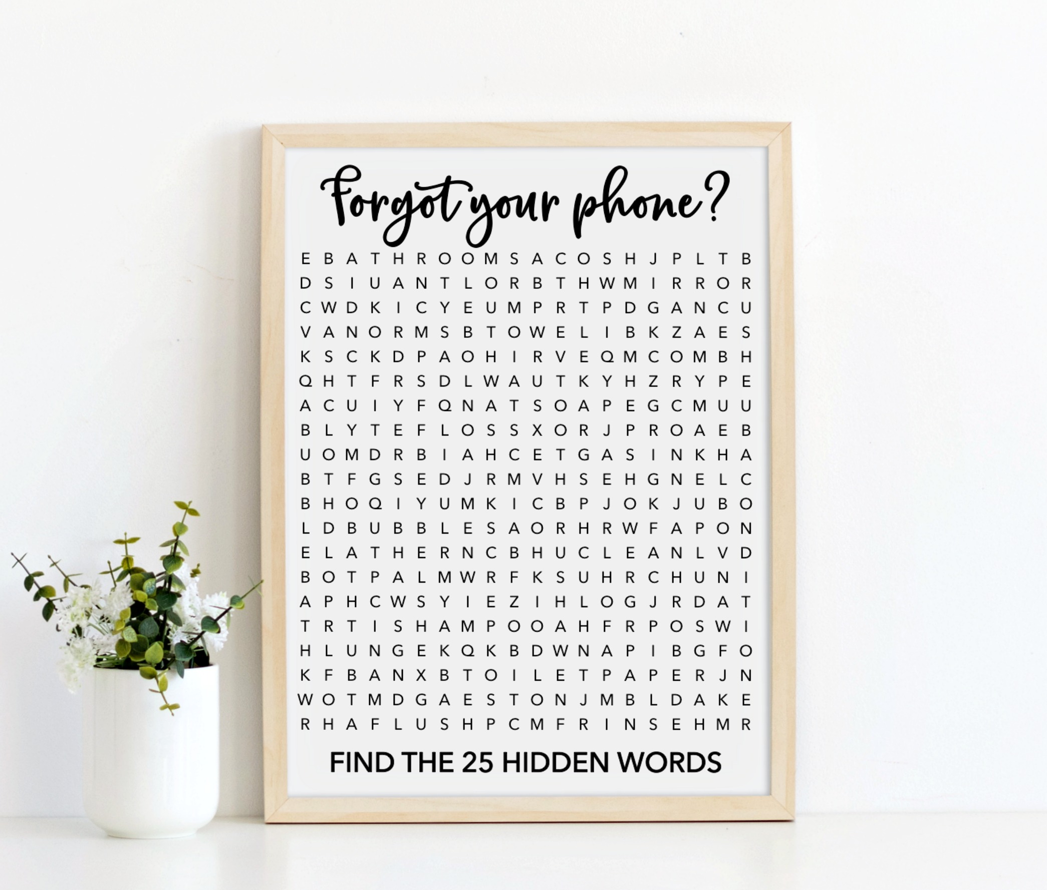 Bathroom Word Search and Maze Puzzles – Free Printables