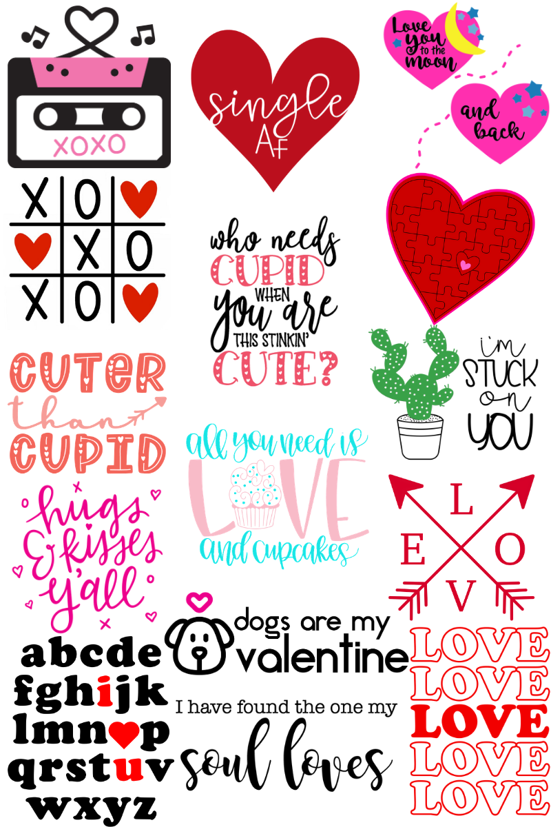 Valentine's Day SVG Cut File Collection