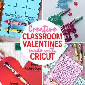 Classroom Valentines made with Cricut