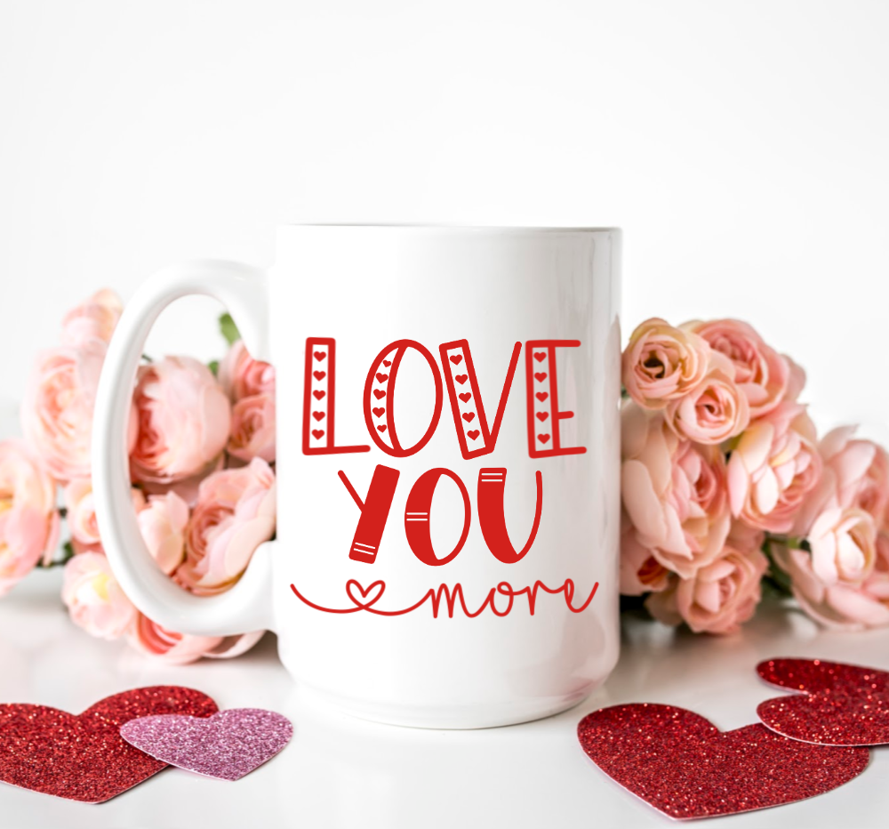 Valentine's Day Love SVG Bundle on Blank Mug