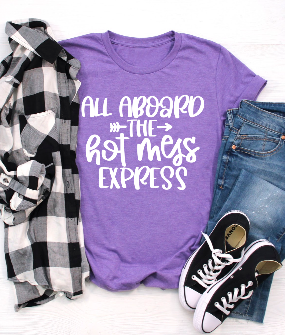 All Aboard the Hot Mess Express {Funny Mom Cut Files}