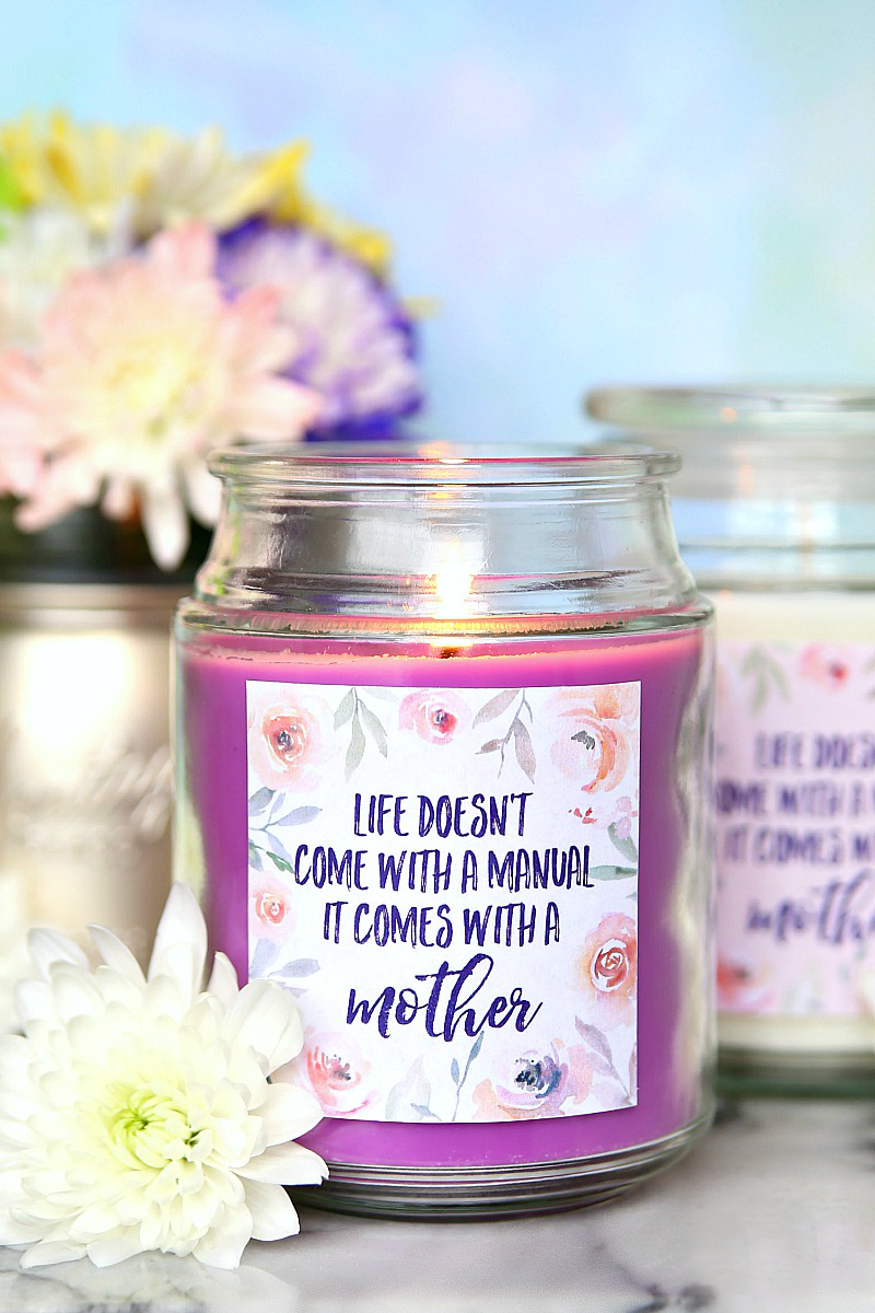 Mother's Day Candle Labels - Free Printable
