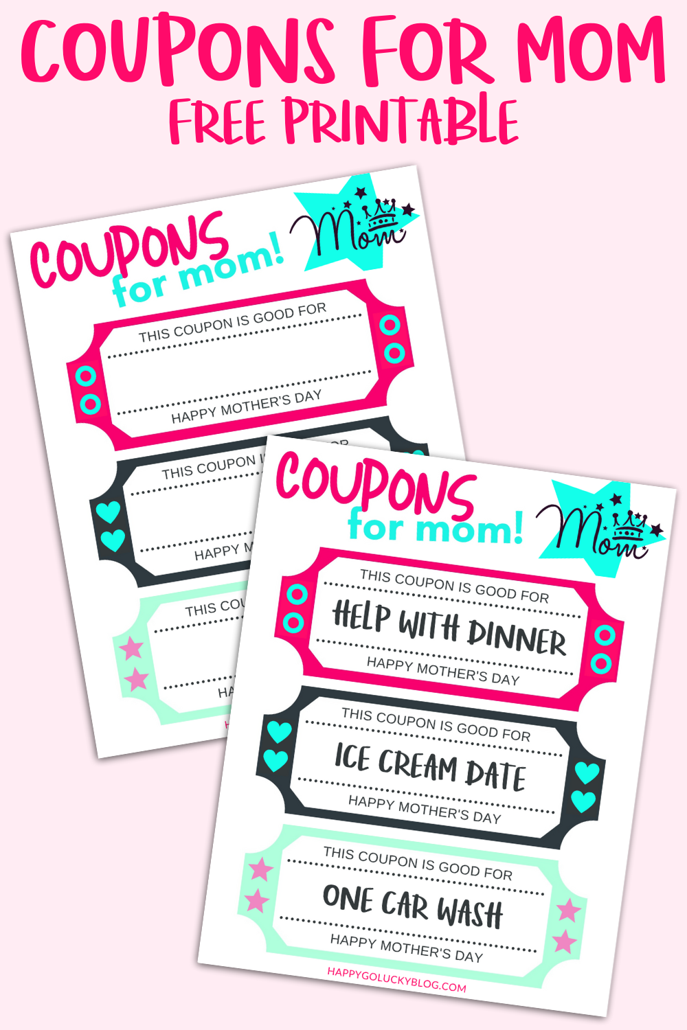 Mother's Day Coupons for Mom Free Printable