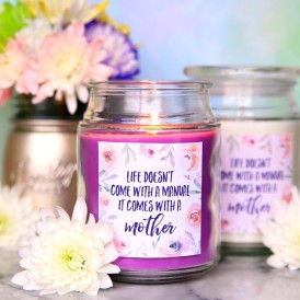 Mother's Day Candles with Free Printable Labels