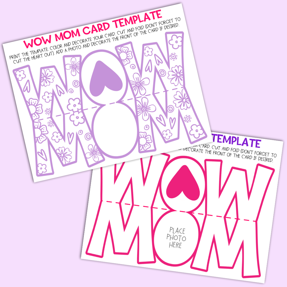 Wow Mom Mother's Day Card Template