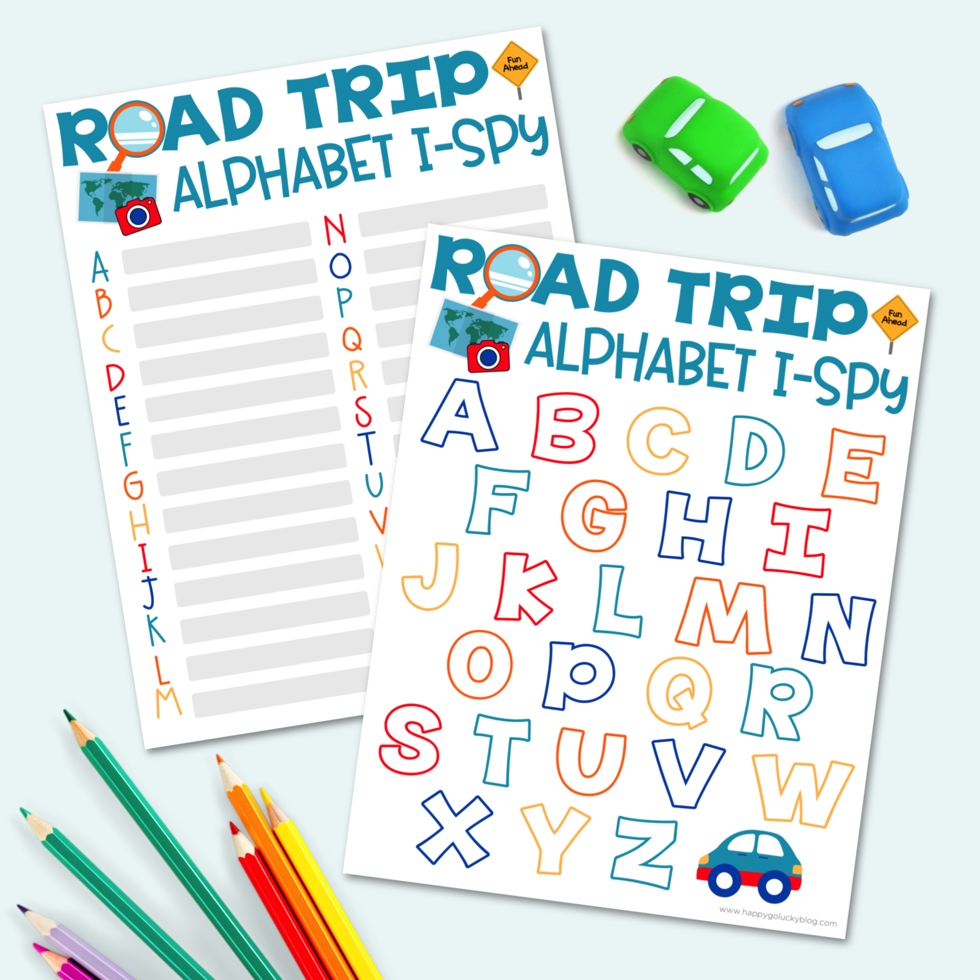 Road Trip Alphabet Game - Kara Creates