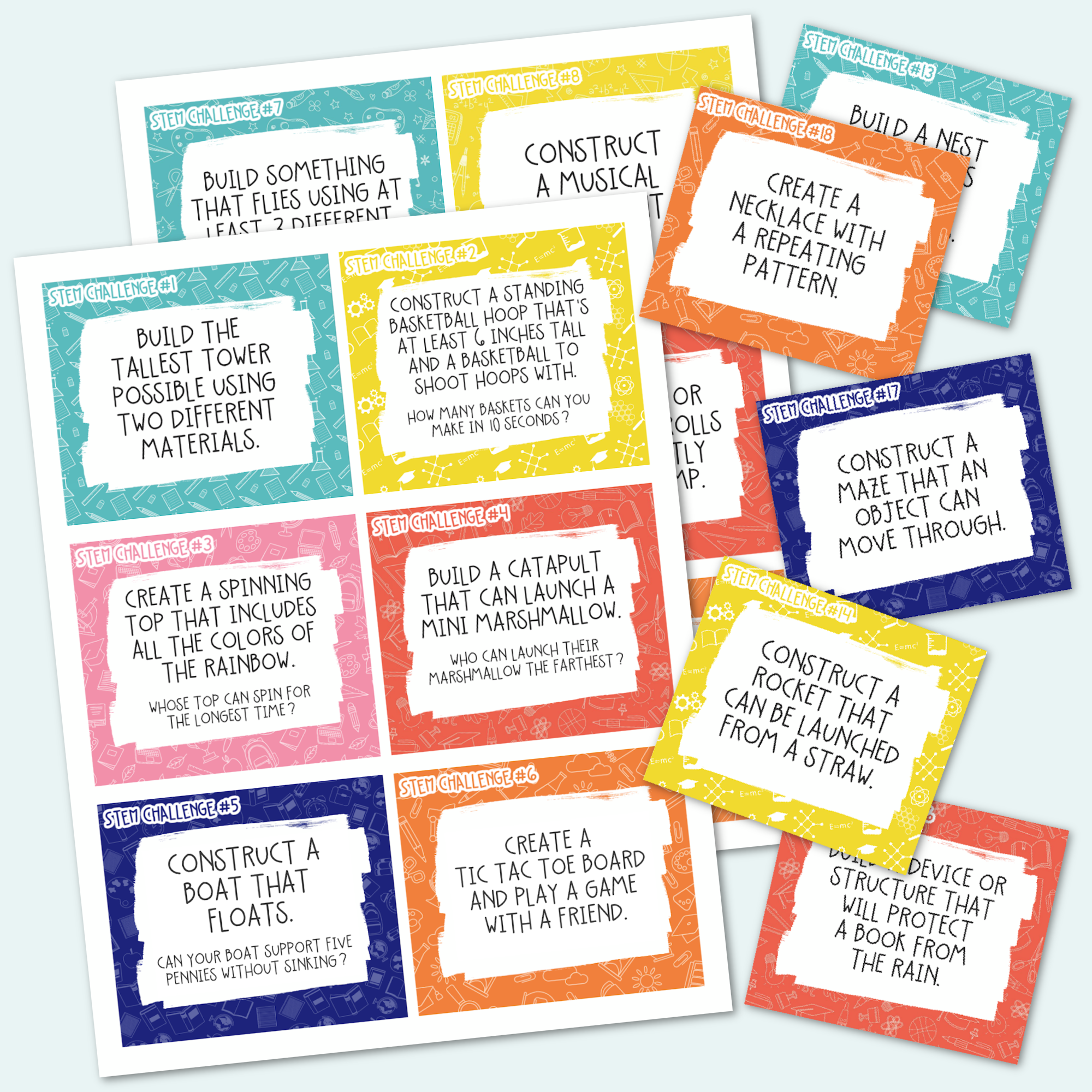 STEM Challenge Cards – Free Printable
