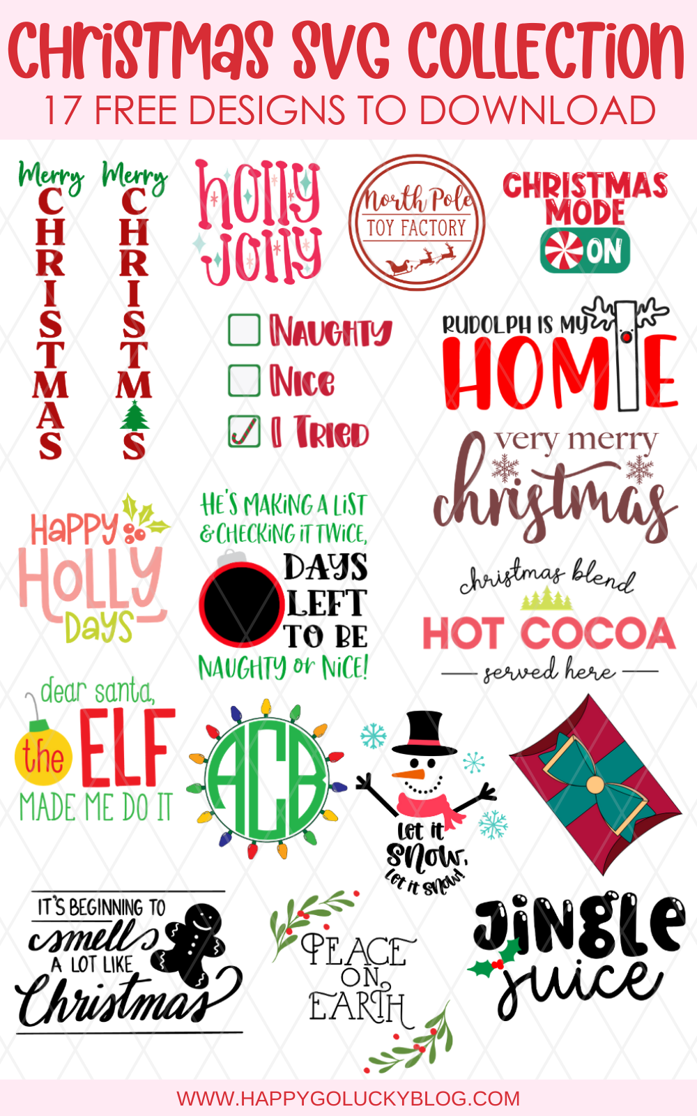 17 Free Christmas SVG Cut Files