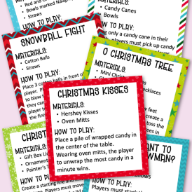 Christmas Minute to Win It Game Cards Free Printable
