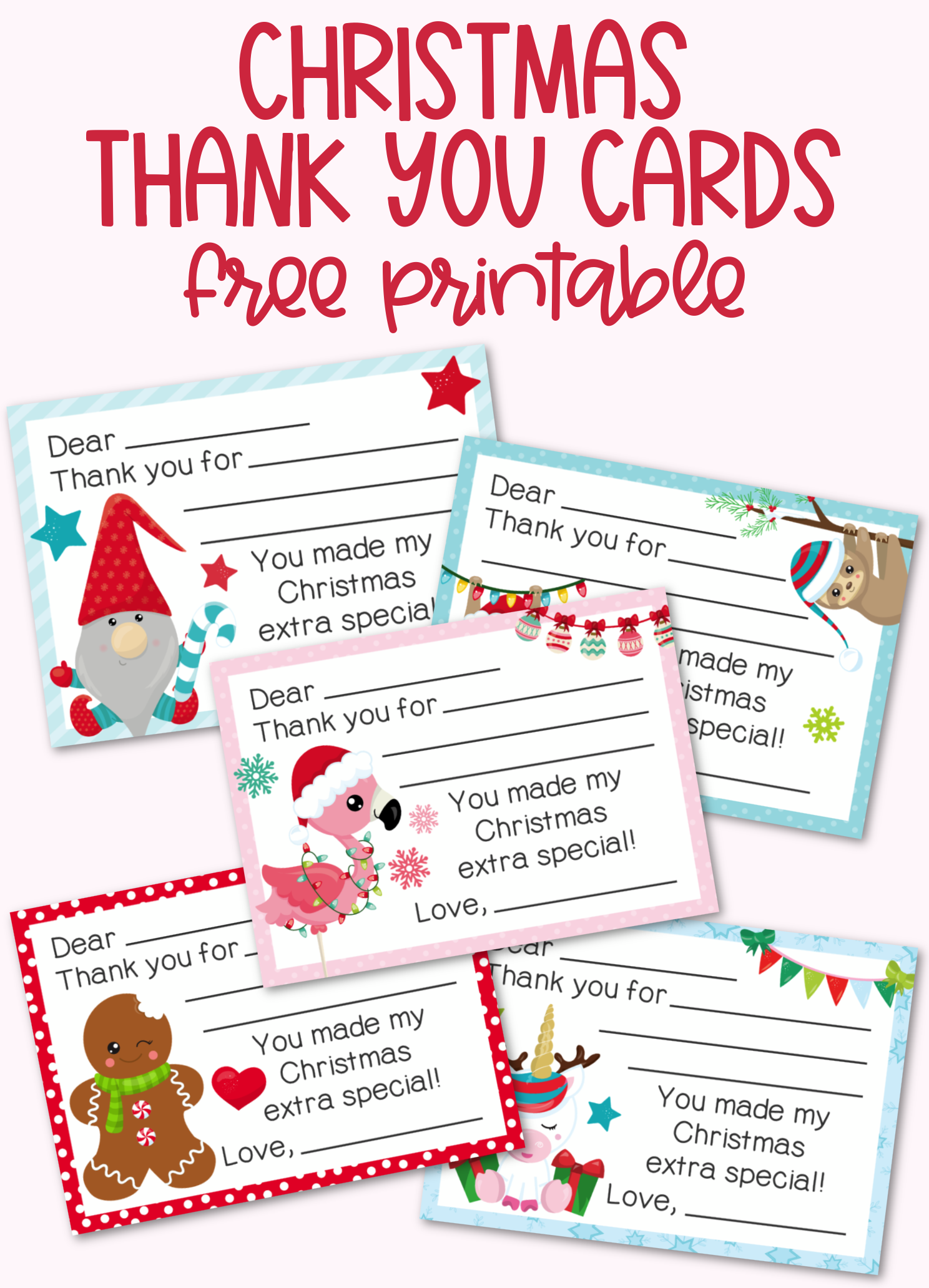 Free Printable Winter Thank You Cards