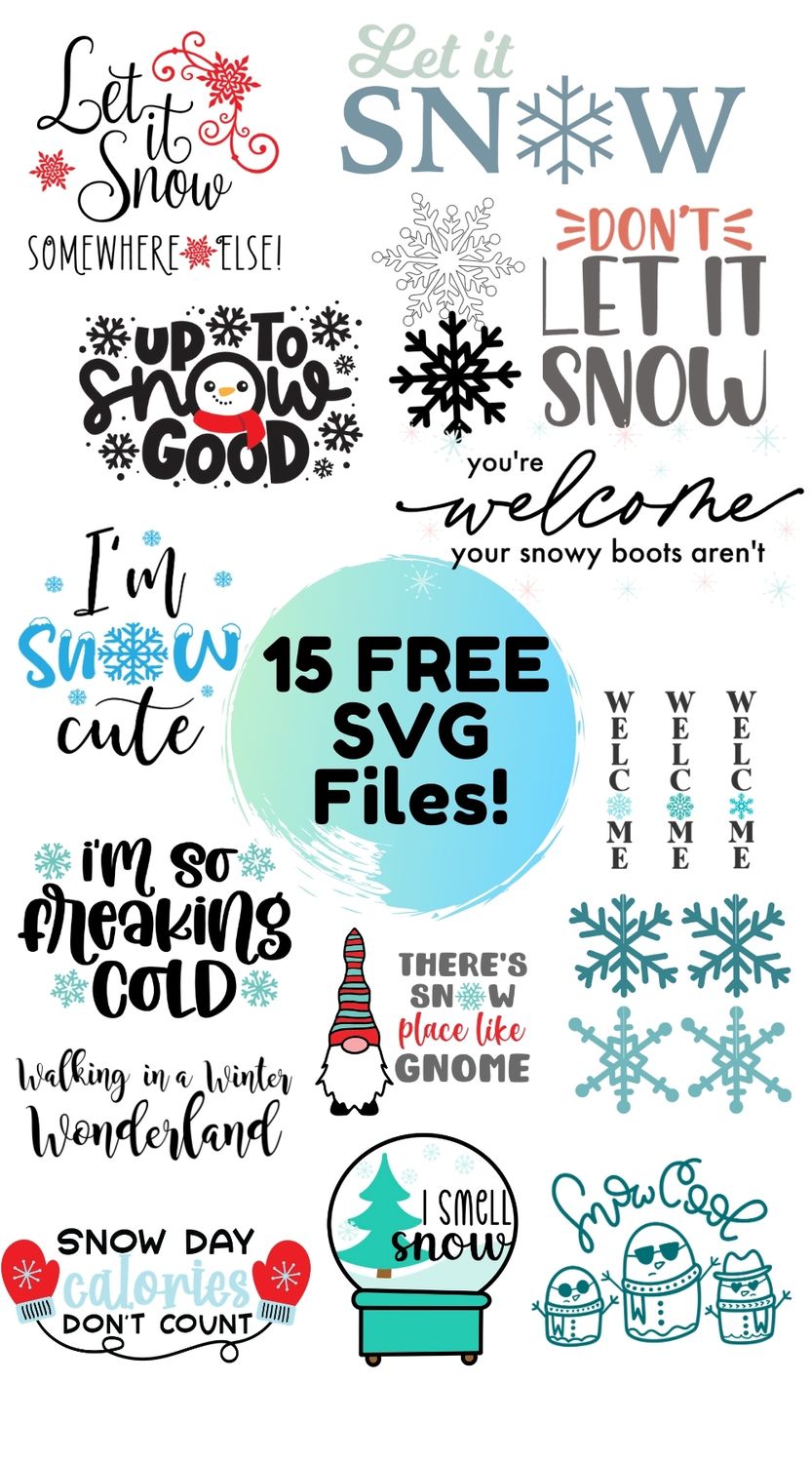 Snow SVG Collection - 15 free SVG Cut Files