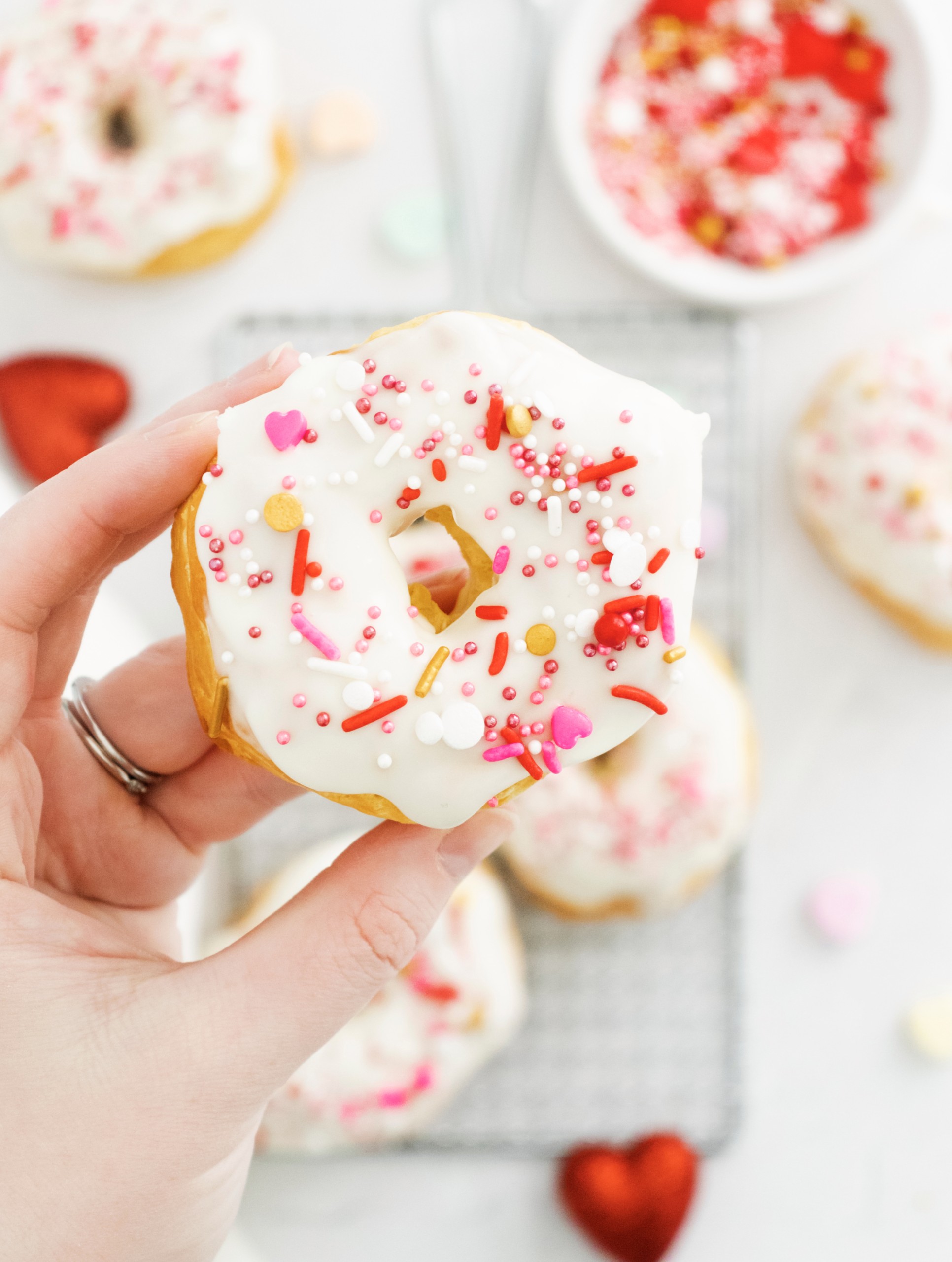Air Fryer Donuts are easy to make and take just a few minutes to bake in your air fryer!  A fun air fryer recipe your entire family will love.