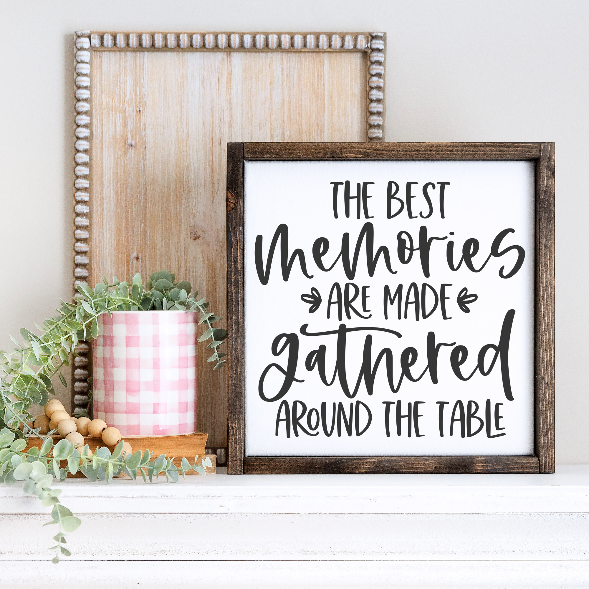 The Best Memories Are Made Gathered Around the Table SVG - This fun and free SVG cut file is perfect for your kitchen and dining room!
