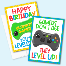 Free Printable Gamer Birthday Cards