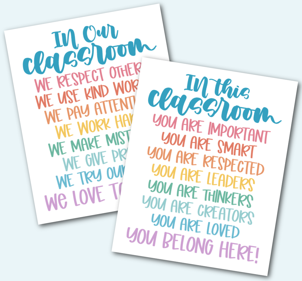 In Our Classroom Free Classroom Rules Printable - Help your students treat others respectfully with this free classroom printable.
