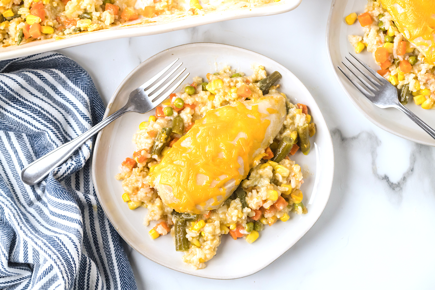 Cheesy Chicken and Rice Bake One Dish Dinner Recipe