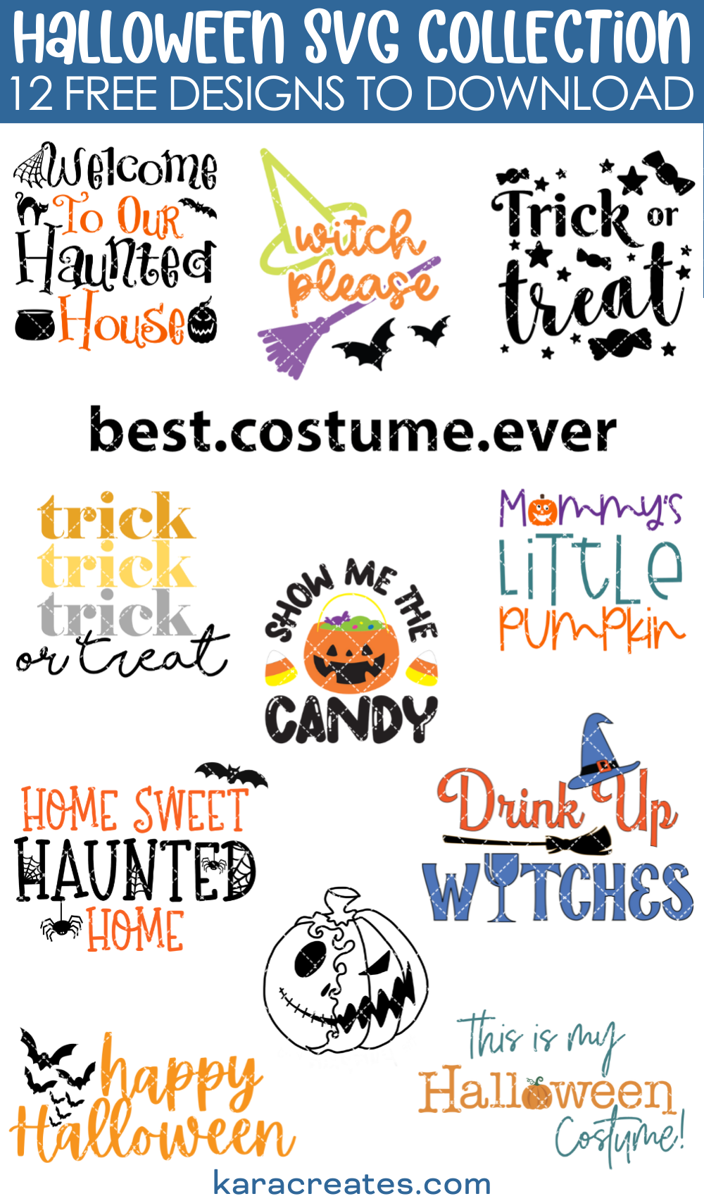12 Free Halloween SVG Cut Files