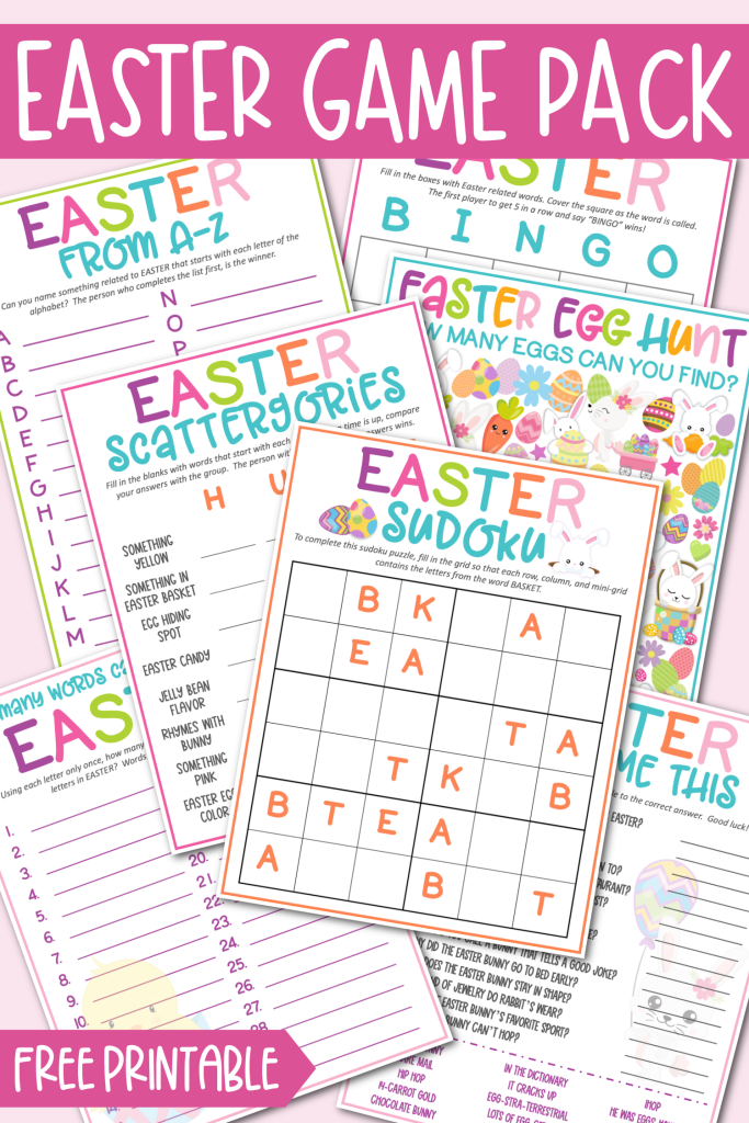 Free Printable Easter Game Pack - Kara Creates