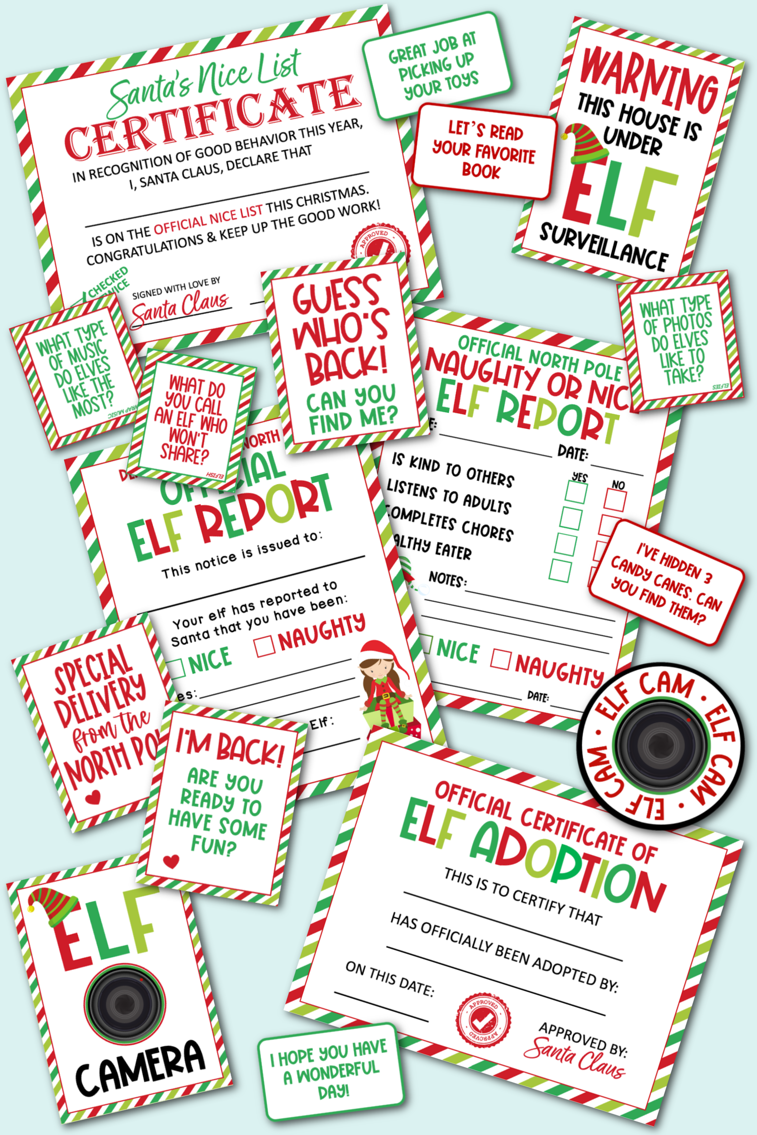 Printable Elf Bundle includes everything for your Elf on the Shelf.