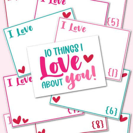 10 Things I Love About You Mini Book Printable