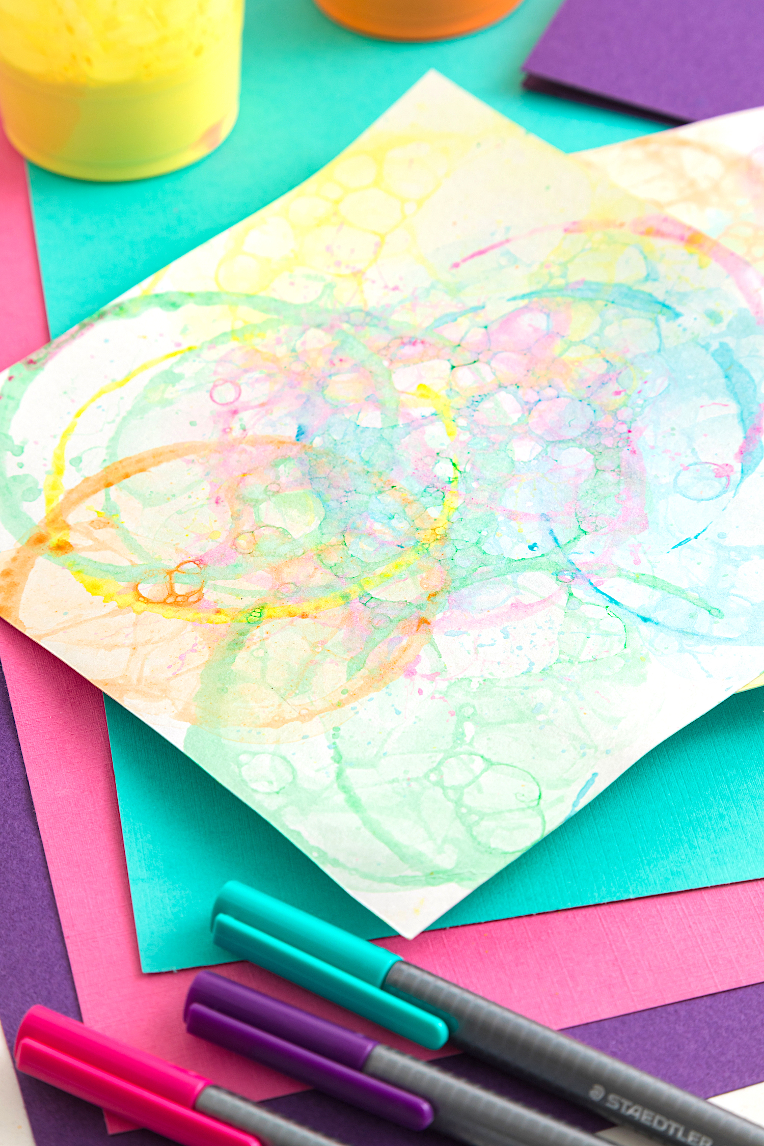 Bubble Painting Art Project for Kids