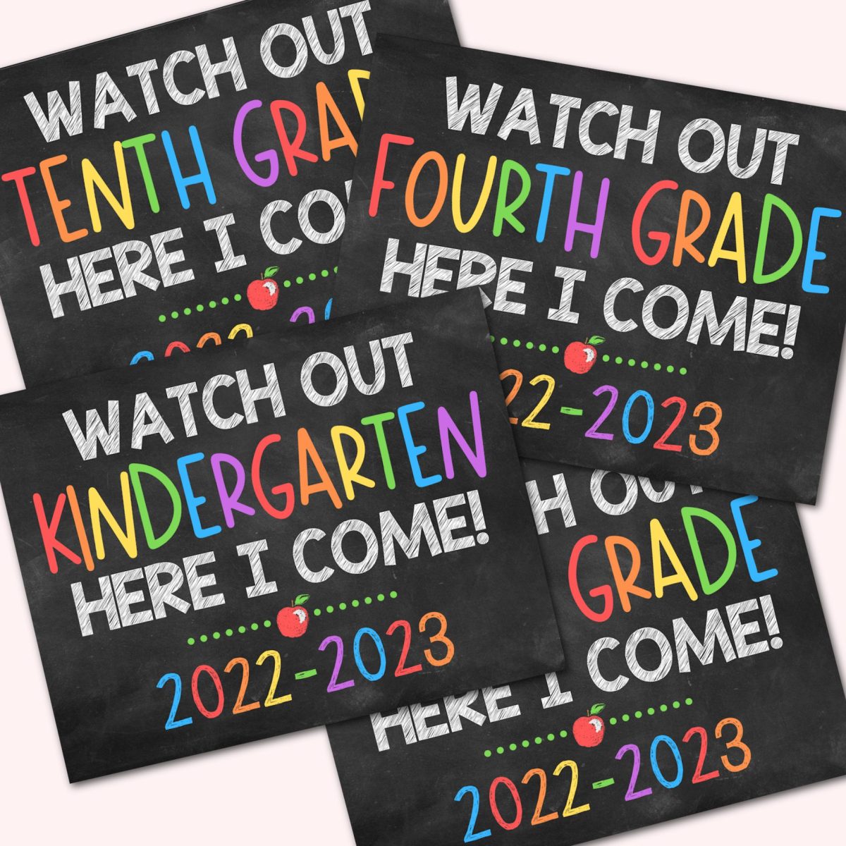 First Day of School Signs – Printables for All Grades