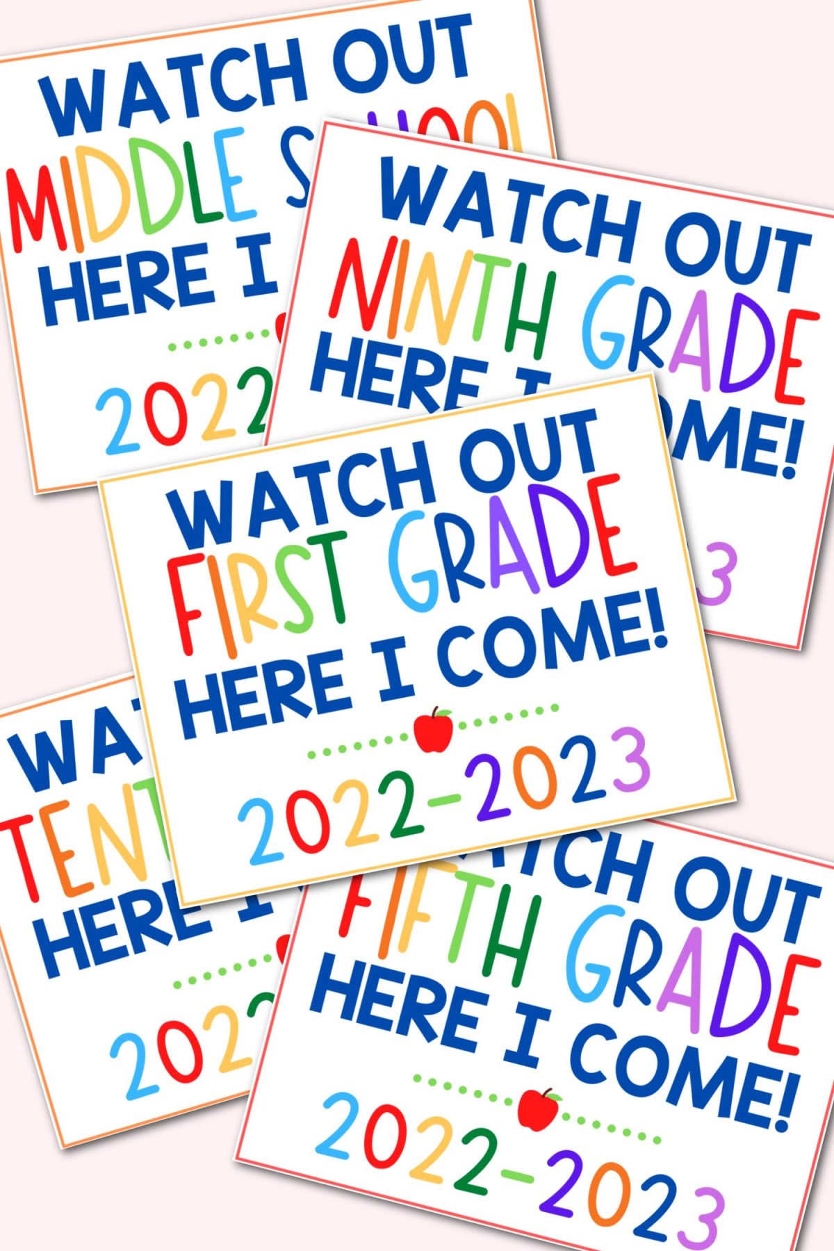 Back to School Signs Free Printable