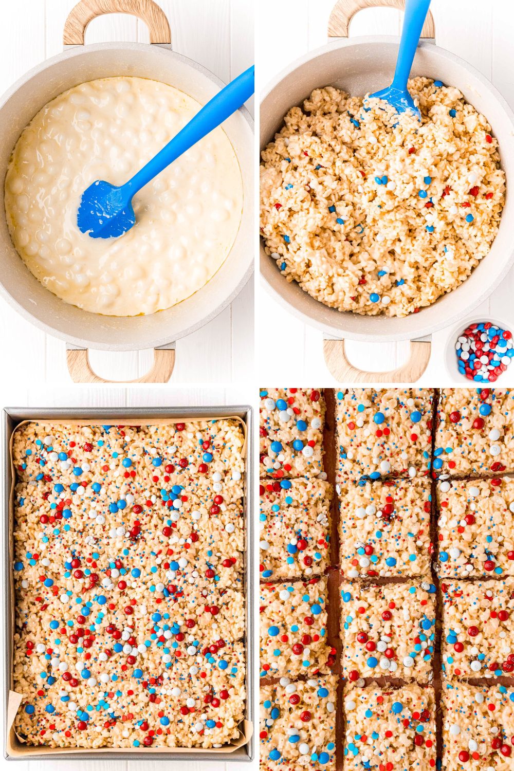How to make 4th of July Rice Krispie Treats