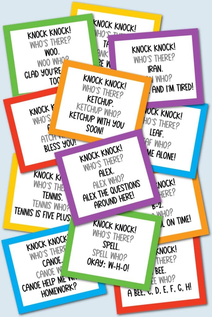 Knock Knock Jokes Lunch Box Notes Free Printable