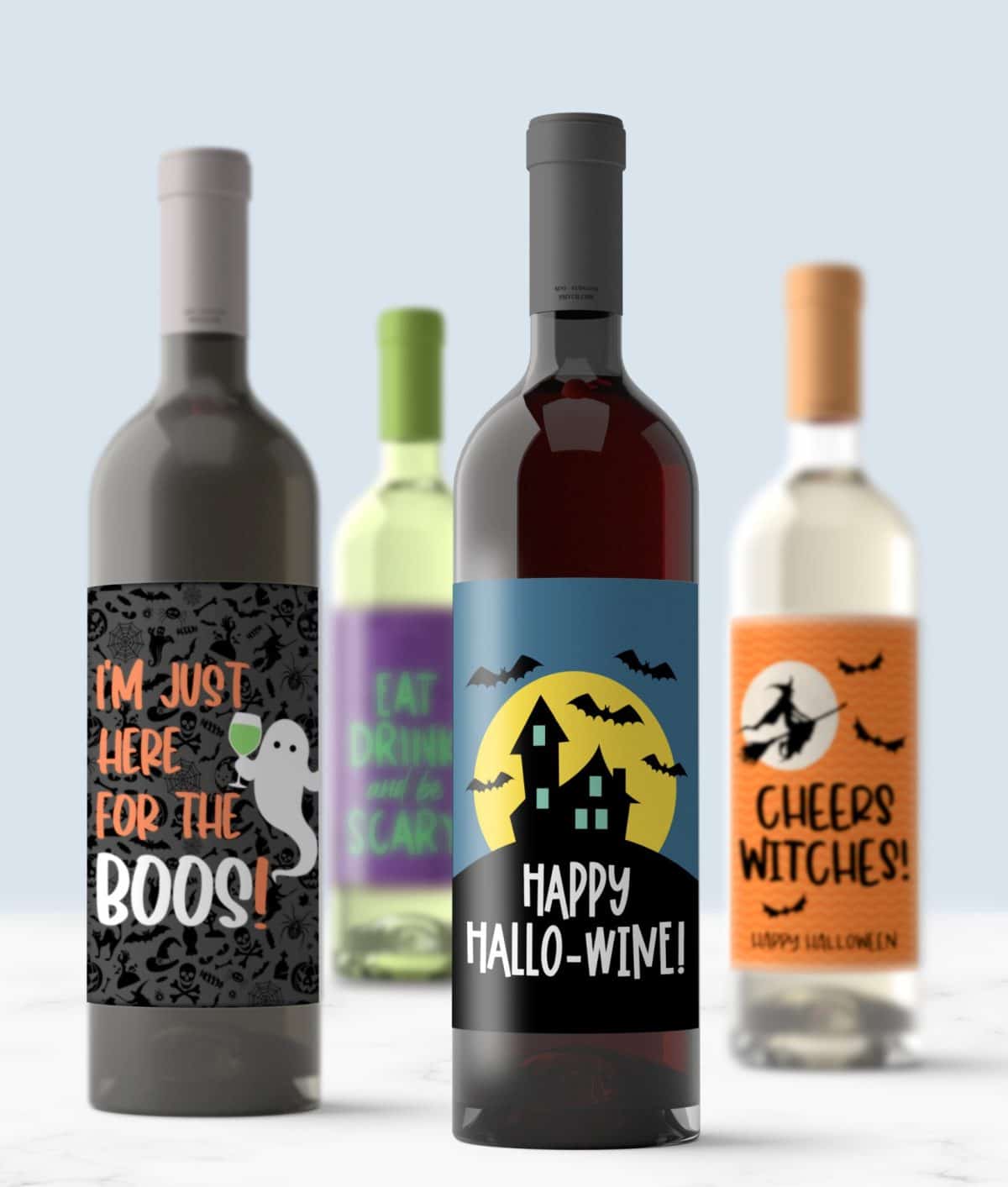 Halloween Wine Bottle Labels {Free Printable}