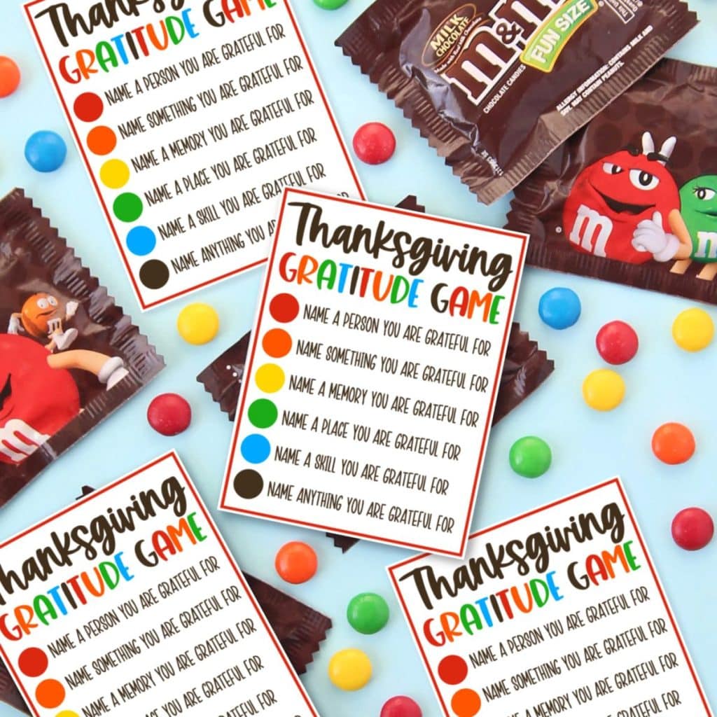 Thanksgiving Gratitude Game Printable